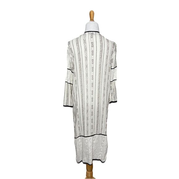 Lulus Sheer White Lightweight Duster Cardigan Open Front Long Maxi Size Medium - Picture 3 of 7